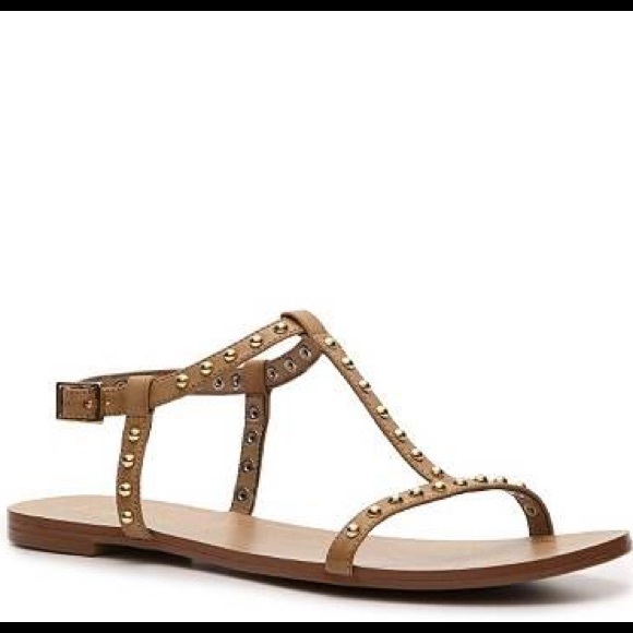 Kelly & Katie Shoes - Kelly & Katie Brown Sandals with Gold Accents